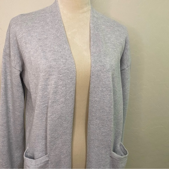 Banana Republic Gray Soft Knit Open Front Lagenlook Cardigan Sweater Size S - Picture 3 of 8